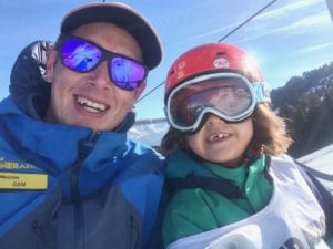 Kids ski lessons in La Tania